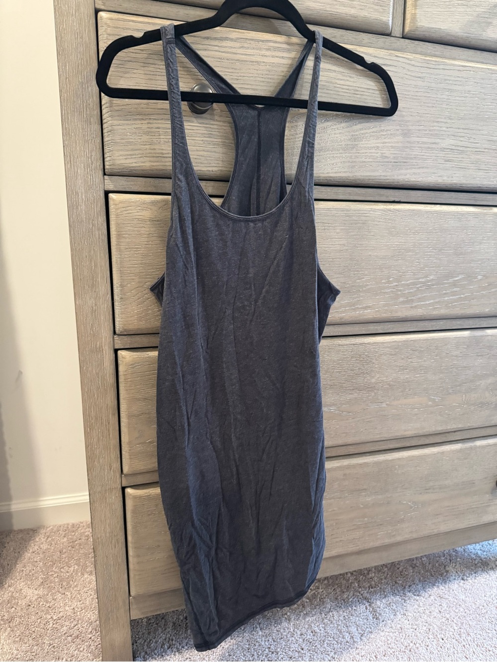 Basic Racerback Tank - Charcoal Gray